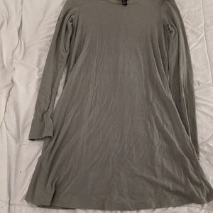 F21 Sage green fit and flare dress